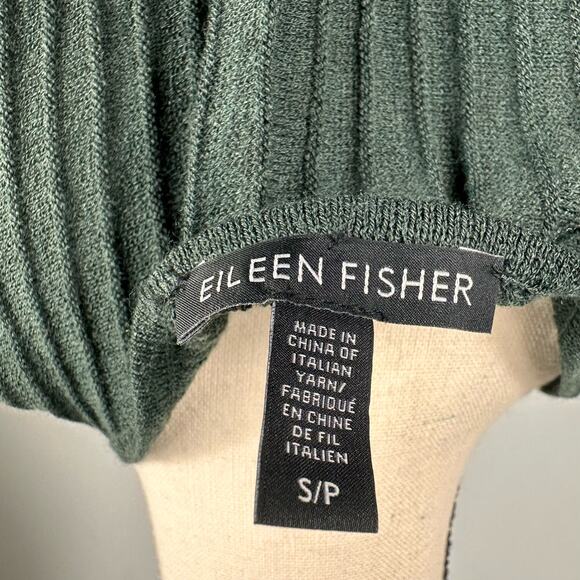 Eileen Fisher Sweater Dress Green Lightweight 100% wool - Picture 9 of 10